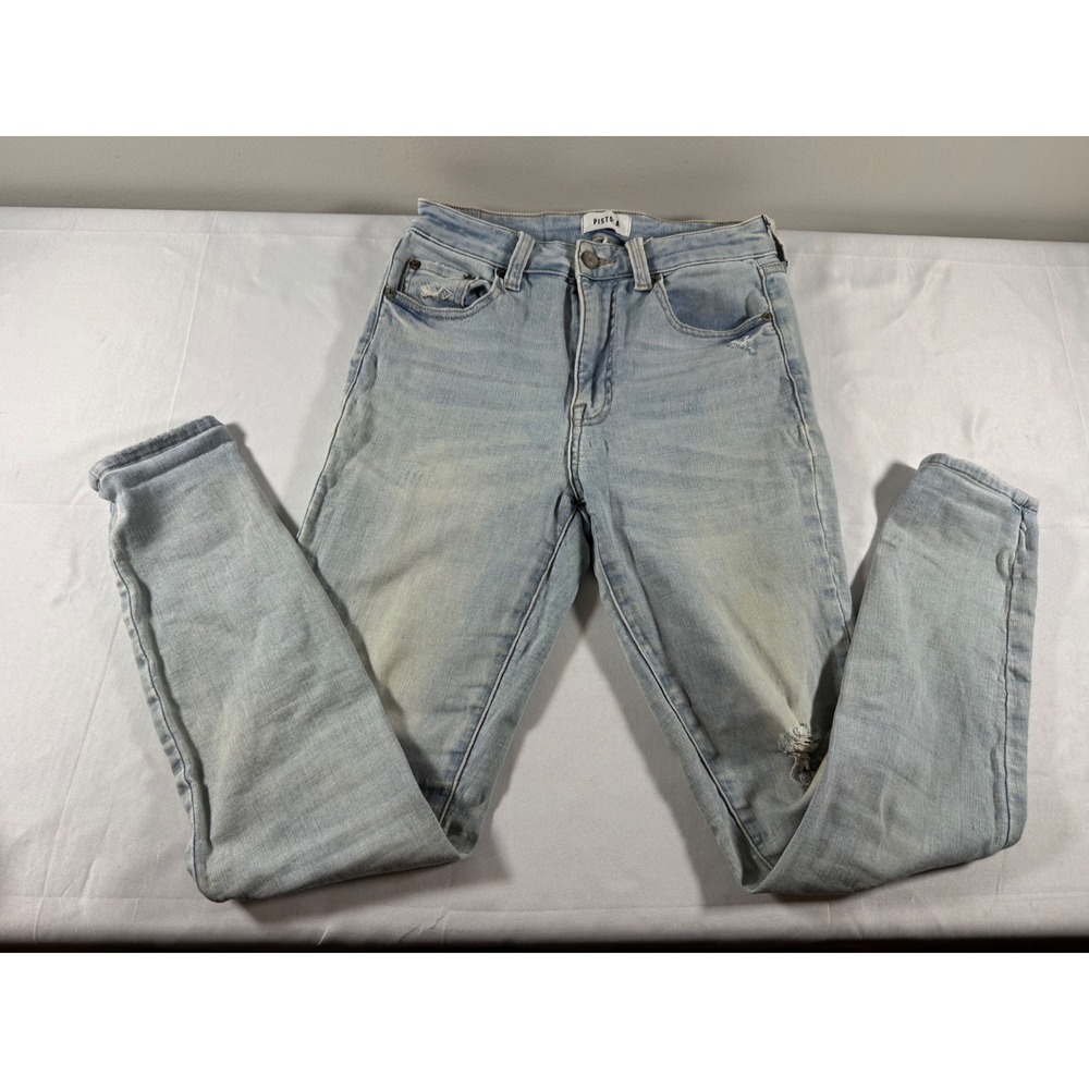 Pistola High Rise Distressed Skinny Jeans Light Wash Size 26 P6631MTW-SKR